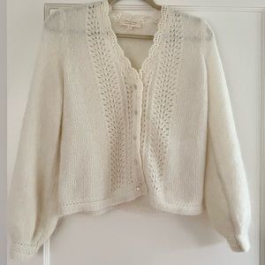 Sezane cardigan Angelie ecru XS
